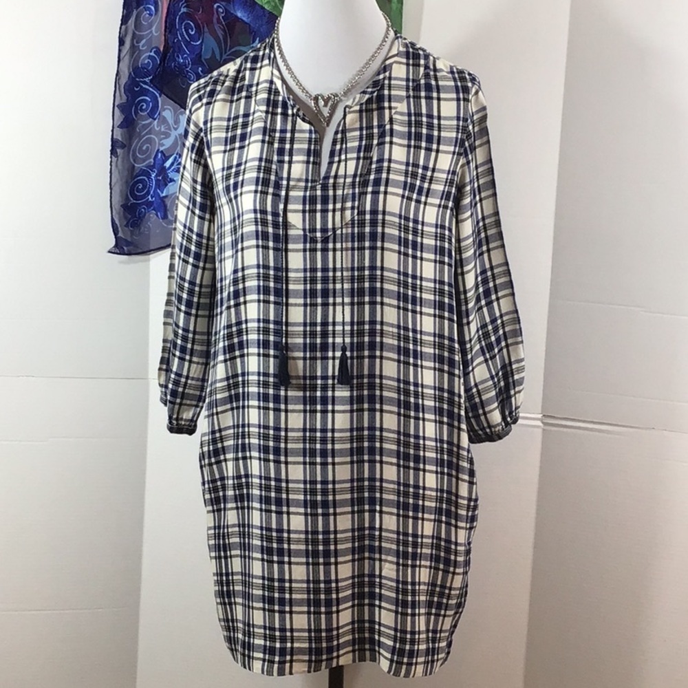 Madewell v tie neck tunic dress M